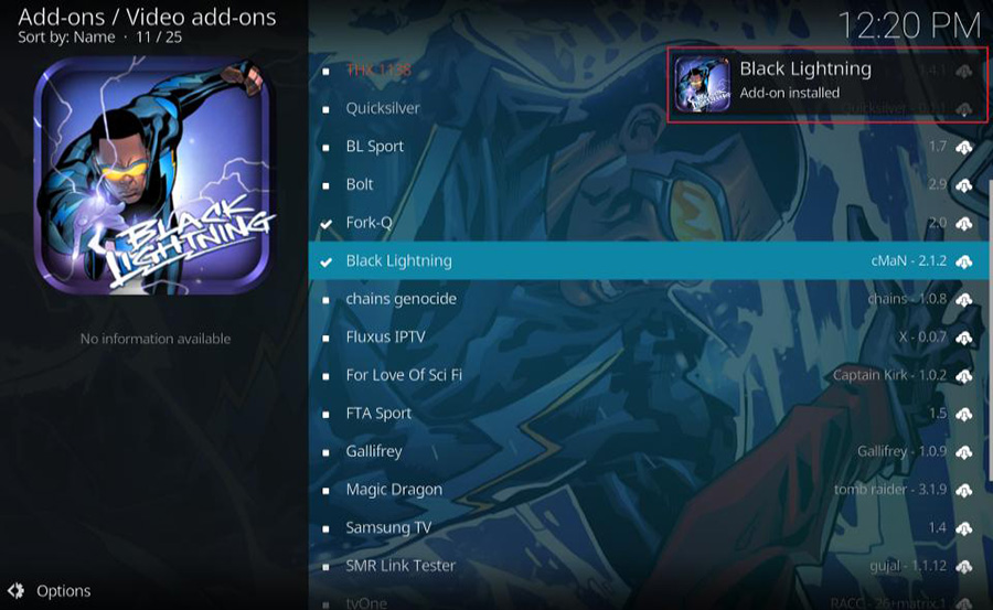 How to Install Black Lightning Kodi Addon on Any Device